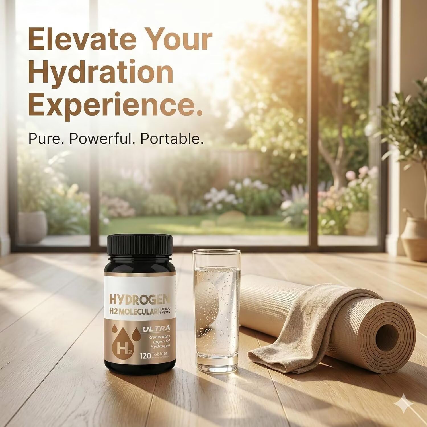HerbX Hydrogen Water Tablets lifestyle scene