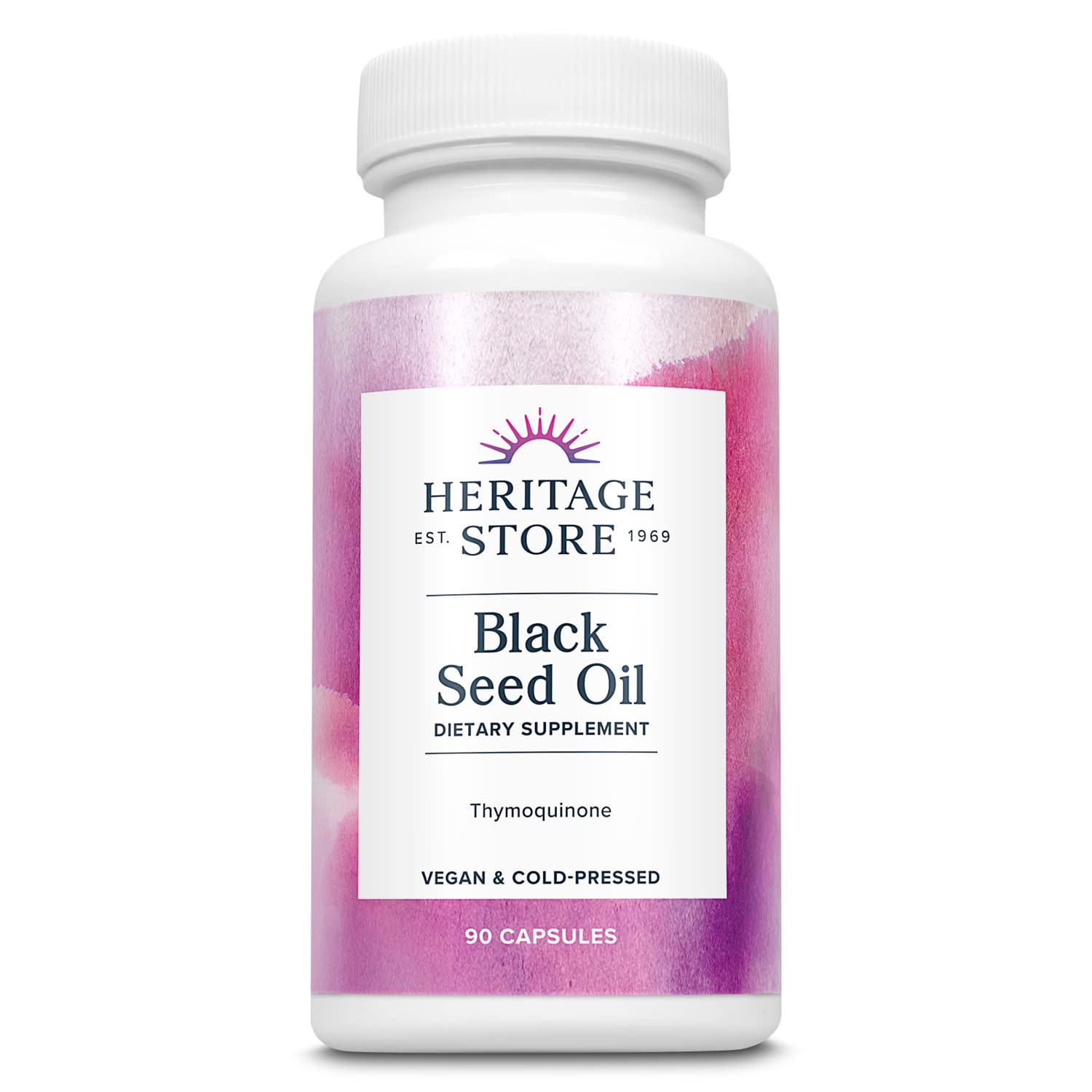HERITAGE STORE Black Seed Oil Capsules 650mg front view