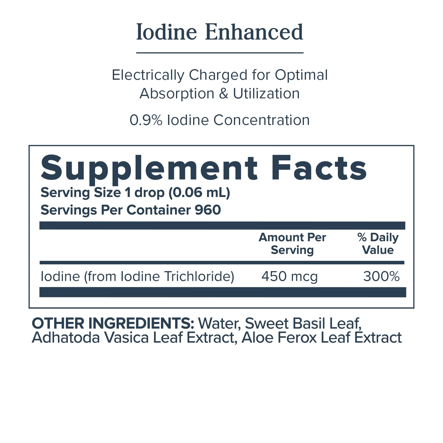 HERITAGE STORE Iodine Tincture side view showing dark glass bottle