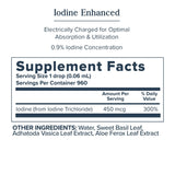 HERITAGE STORE Iodine Tincture side view showing dark glass bottle