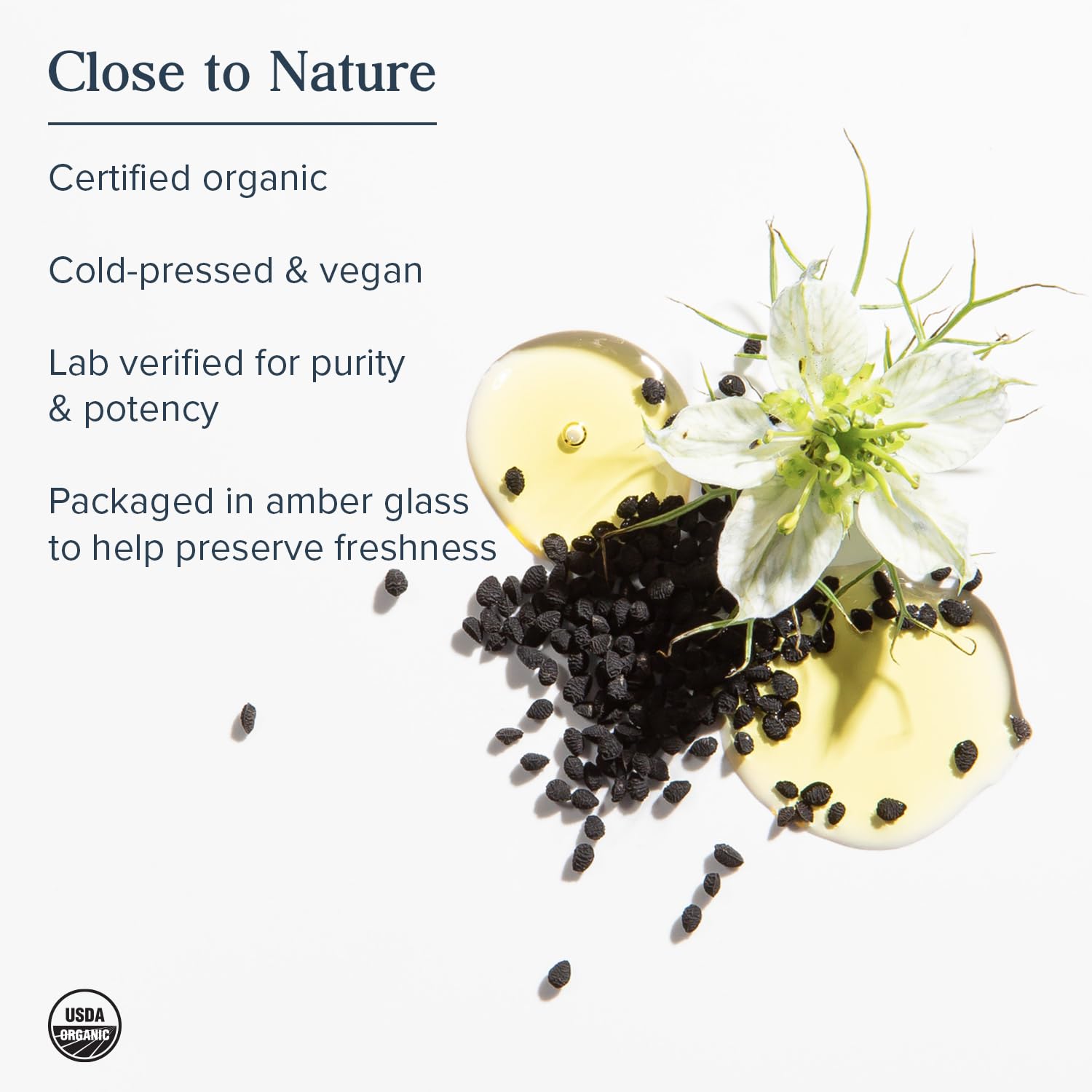 HERITAGE STORE Organic Black Seed Oil 91g packaging
