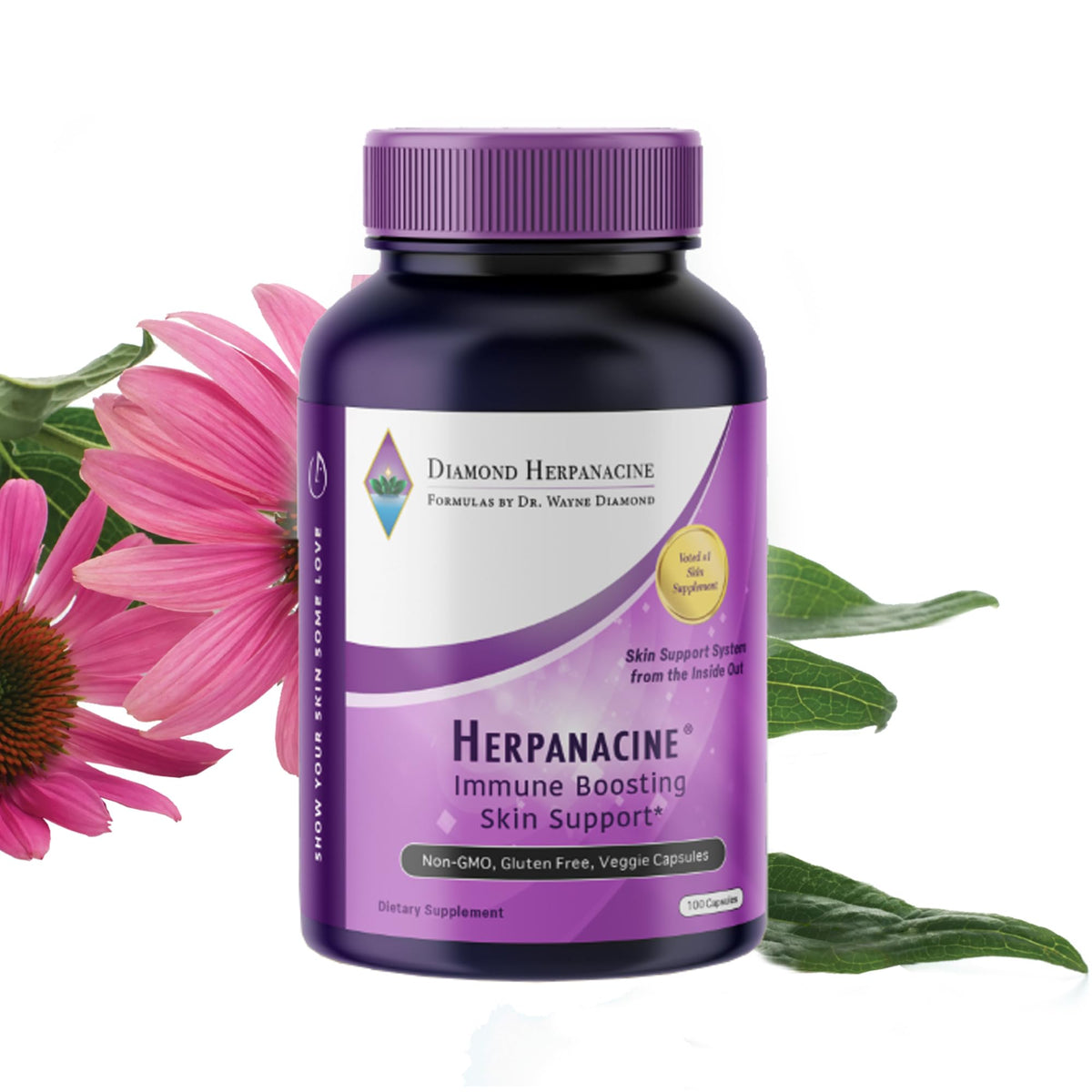 Herpanacine Blended Vitamin & Mineral Supplement front view with packaging