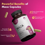HERVIVA Maca Root Capsules showing vegan capsule detail