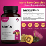 HERVIVA Maca Root Capsules with a measuring spoon