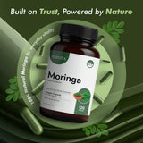 HERVIVA Moringa Capsules 1200mg with a measuring spoon