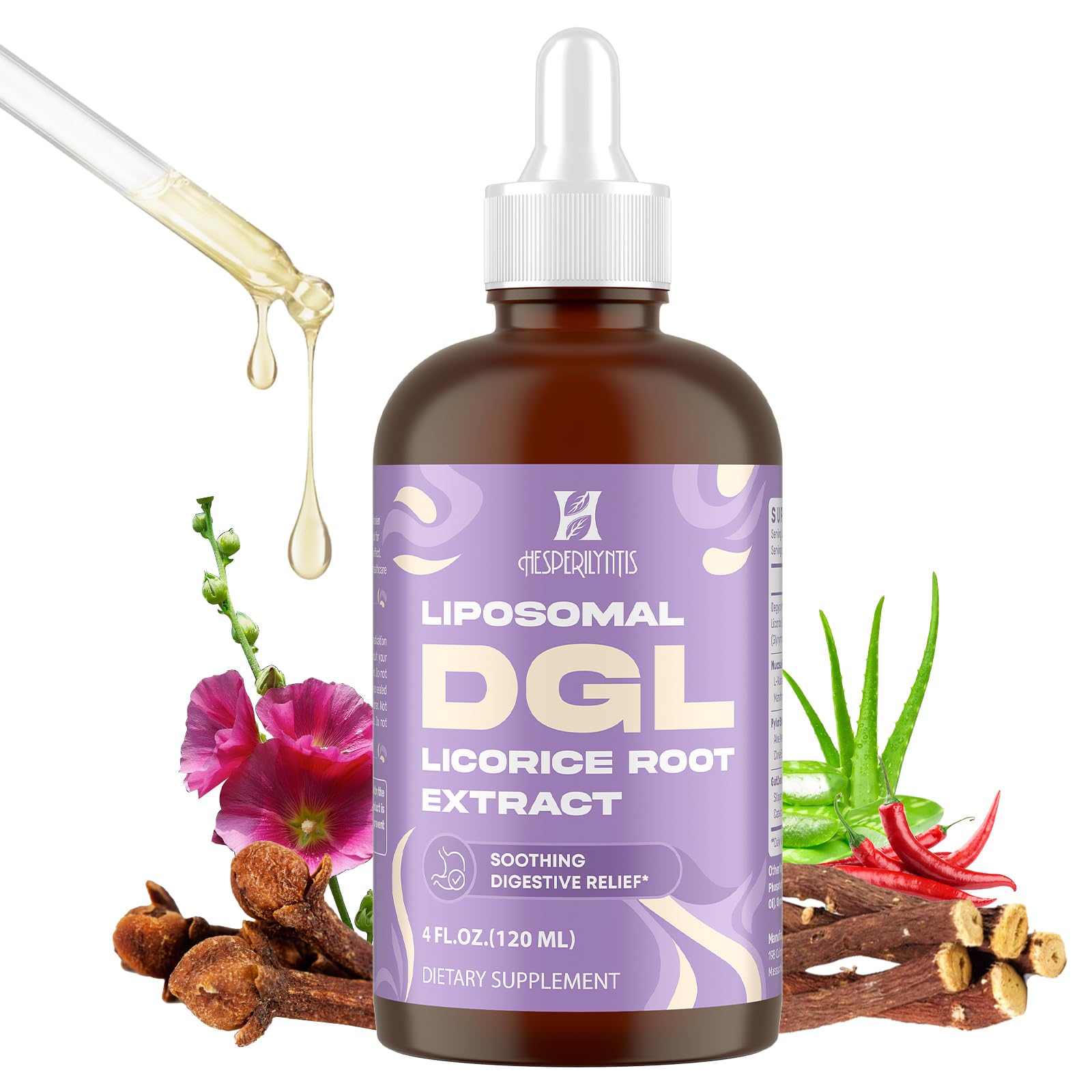 Hesperilyntis Licorice Root Liquid Supplement bottle front view