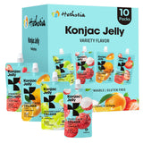 Hethstia Konjac Jelly pouches in assorted fruit flavours