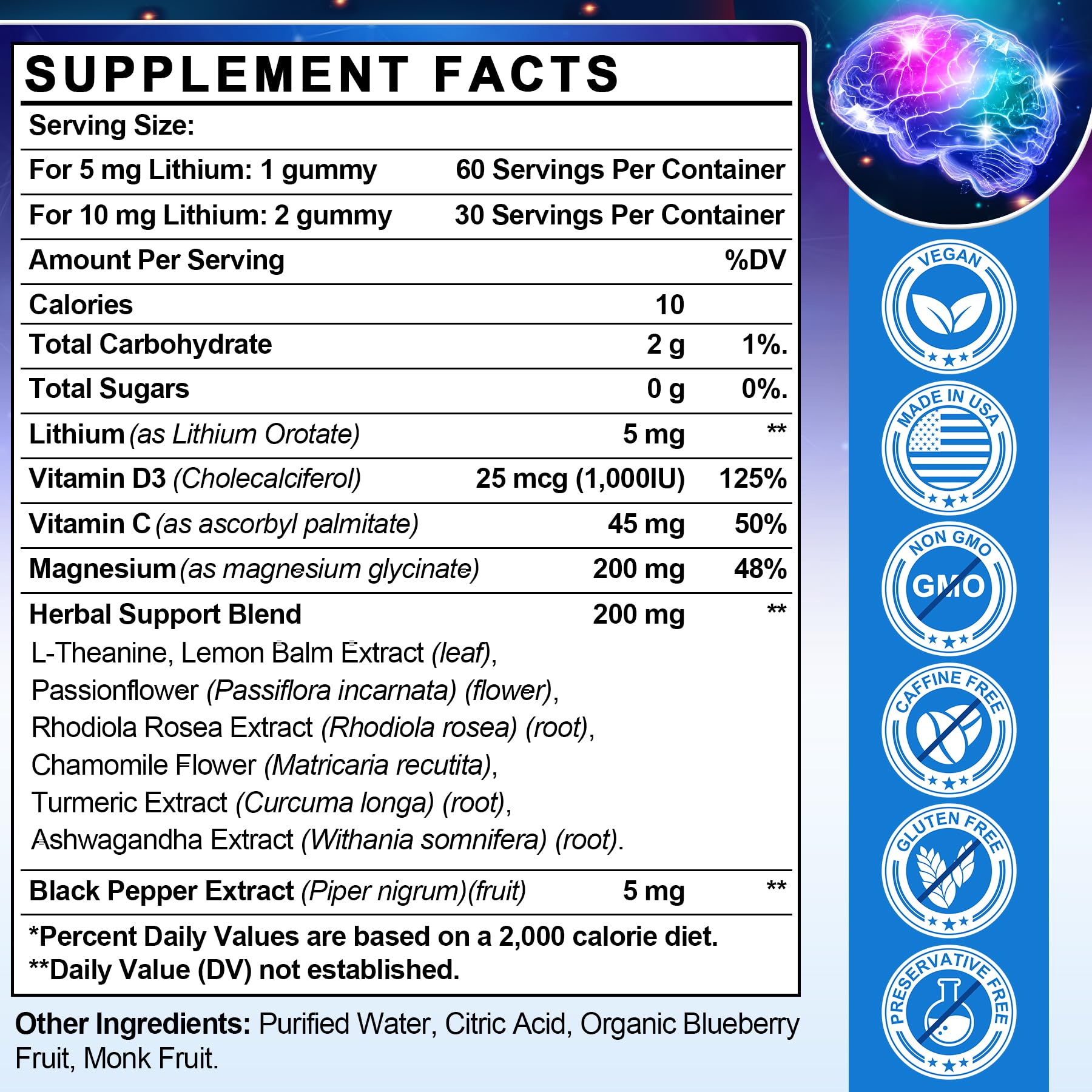 HevChay 12-in-1 Trace Minerals Supplement side view