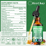 HevChay L-Lysine 1000mg liquid supplement bottle with dropper