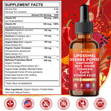 HevChay Liposomal Cayenne Pepper Drops 60ml bottle with label