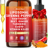 HevChay Liposomal Cayenne Pepper Drops 60ml front view
