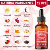 HevChay Liposomal Cayenne Pepper Drops 60ml ingredients list