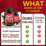 HevChay Saw Palmetto DHT Blocker 1900mg with a measuring spoon