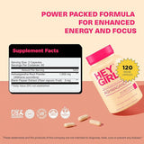 HEY GIRL NUTRITION Ashwagandha Capsules side view with label