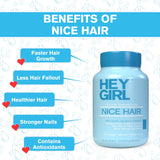 HEY GIRL NUTRITION Nice Hair Supplement ingredients list