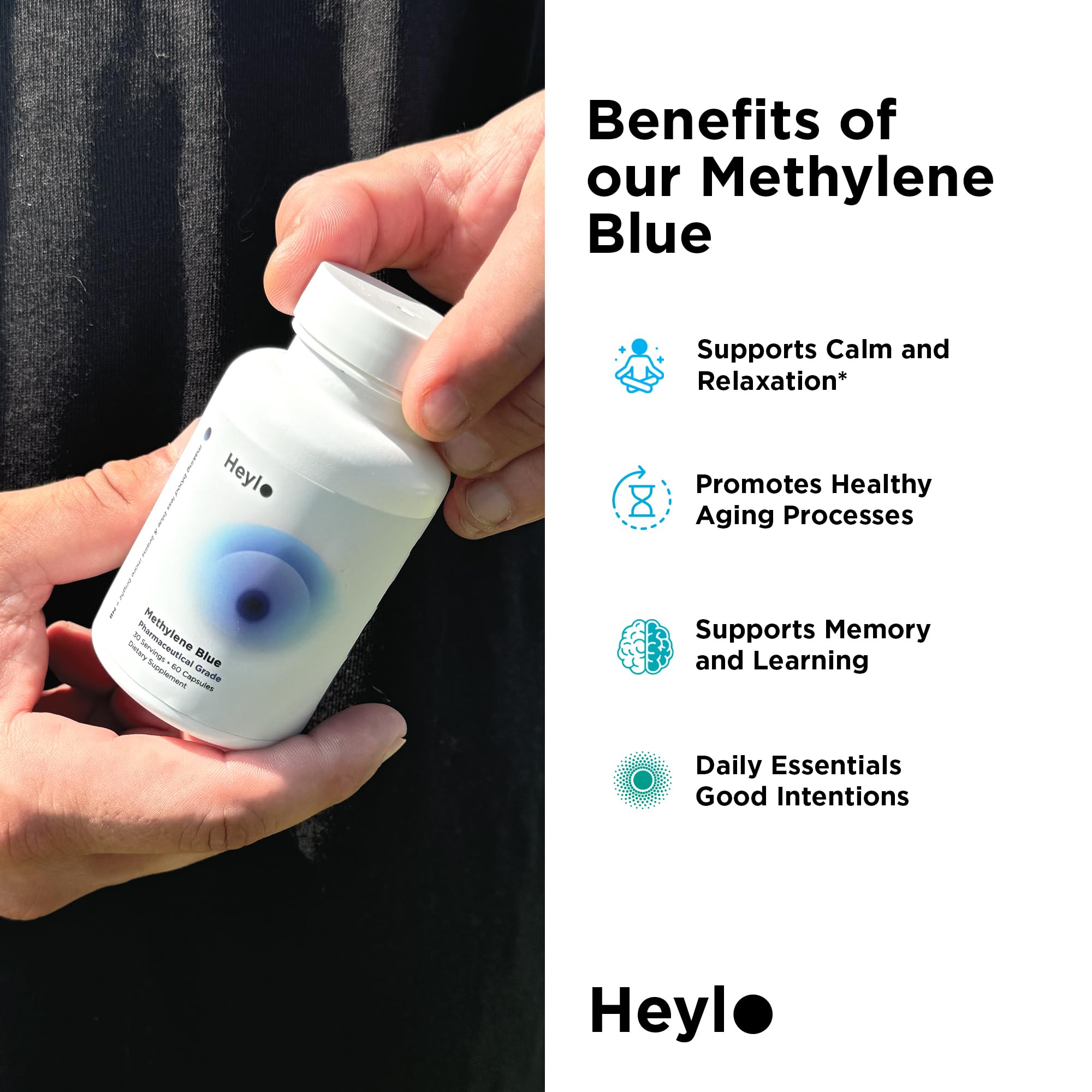 Heylo Health Cognitive Energy Support Capsules close-up of ingredients