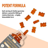 HFELIZ Choline Gummies 500mg side view of packaging