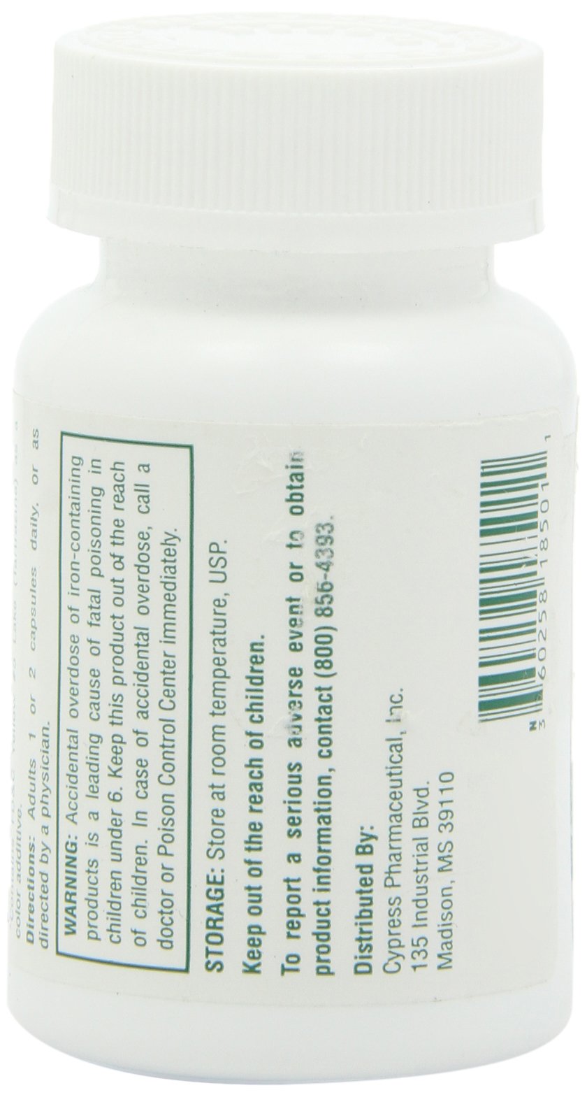HIBROU Iron Capsules 100 count packaging