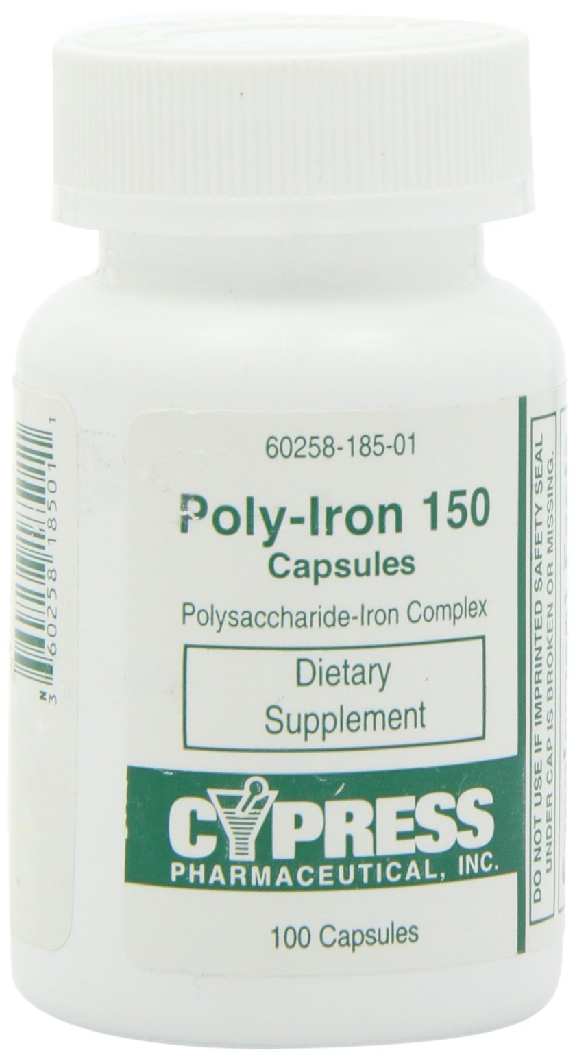 HIBROU Iron Capsules 150mg bottle front view