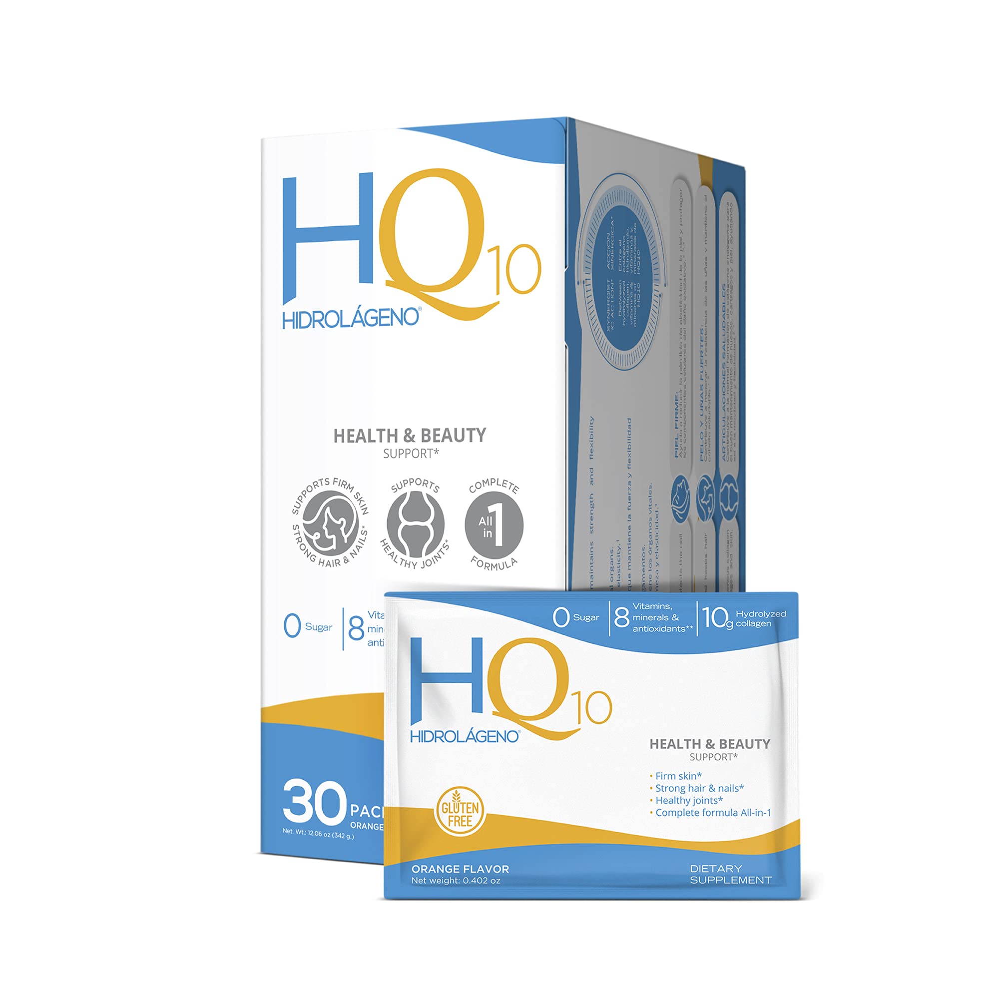 HIDROLÁGENO Q10 Collagen Supplement 299g front view