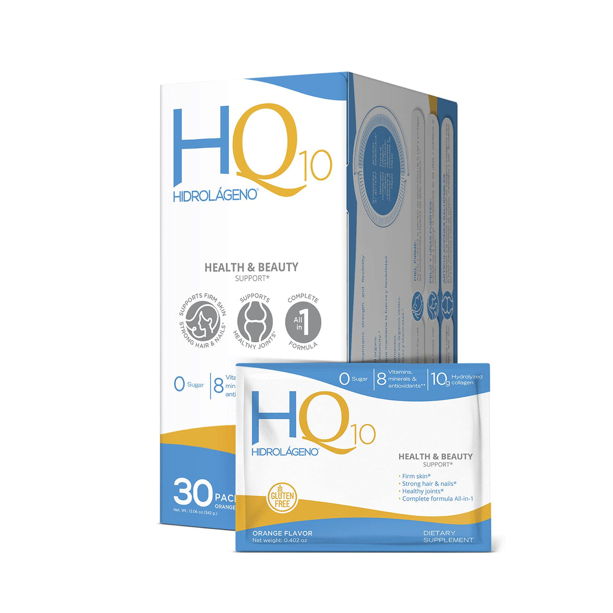HIDROLÁGENO Q10 Collagen Supplement 299g front view