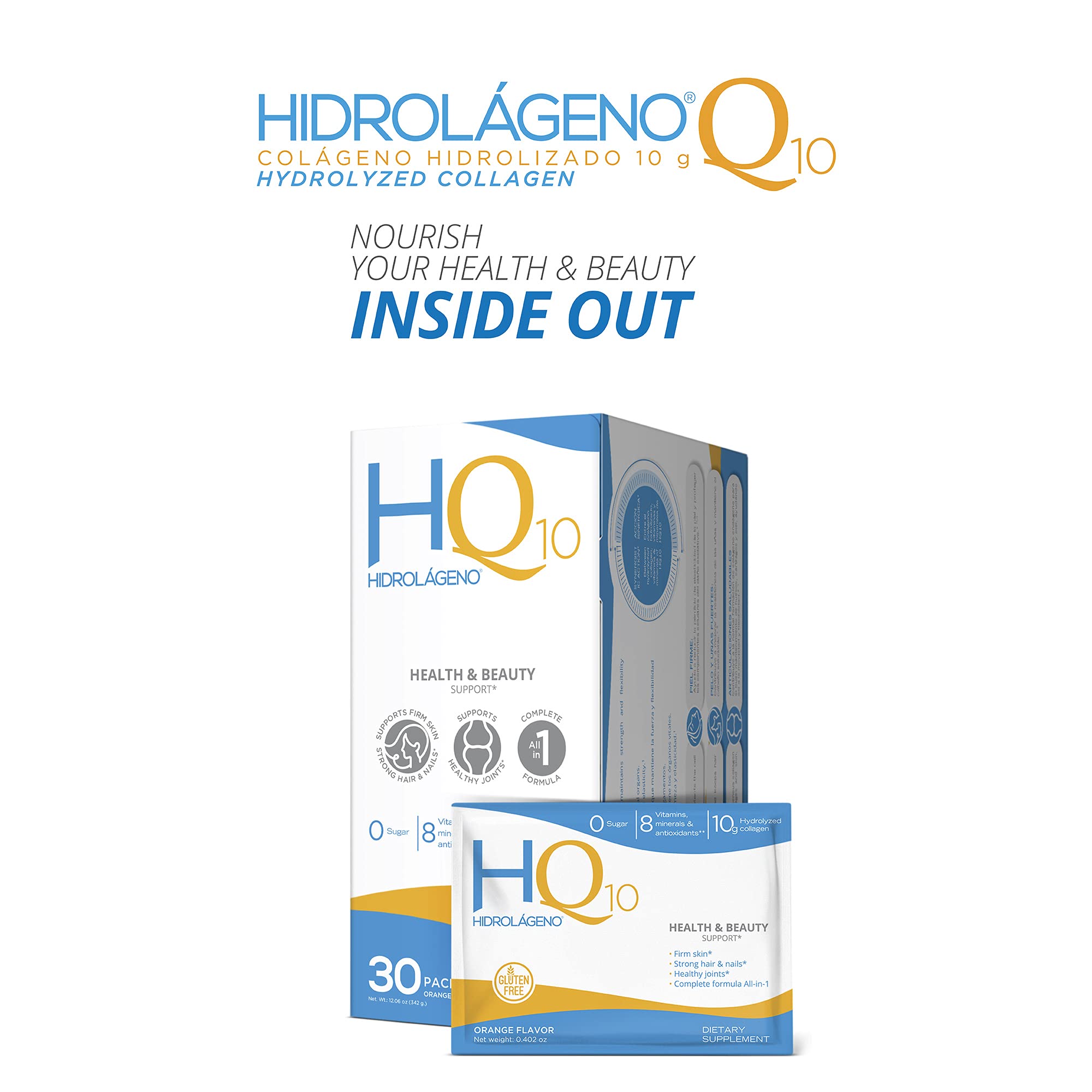 HIDROLÁGENO Q10 Collagen Supplement 299g ingredients list