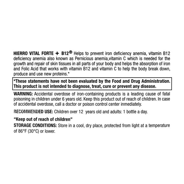 HIERRO VITAL FORTE B12 Dietary Supplement Elixir lifestyle scene with bottles
