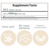 Higanbana Shilajit Capsules 400mg Fulvic Acid bottle with label