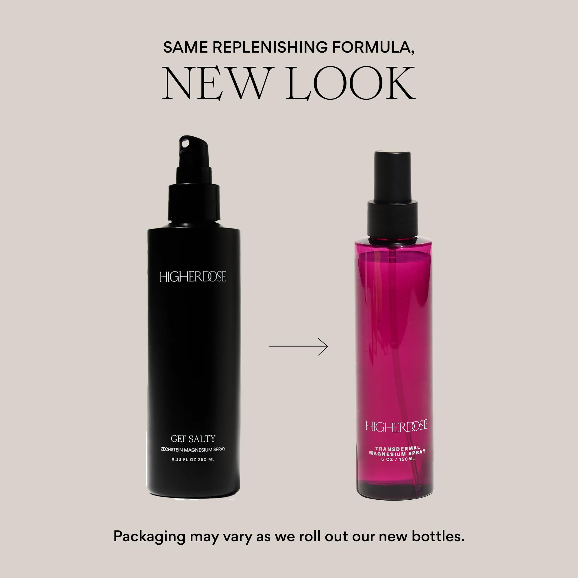 HigherDOSE Magnesium Oil Spray 318g back view