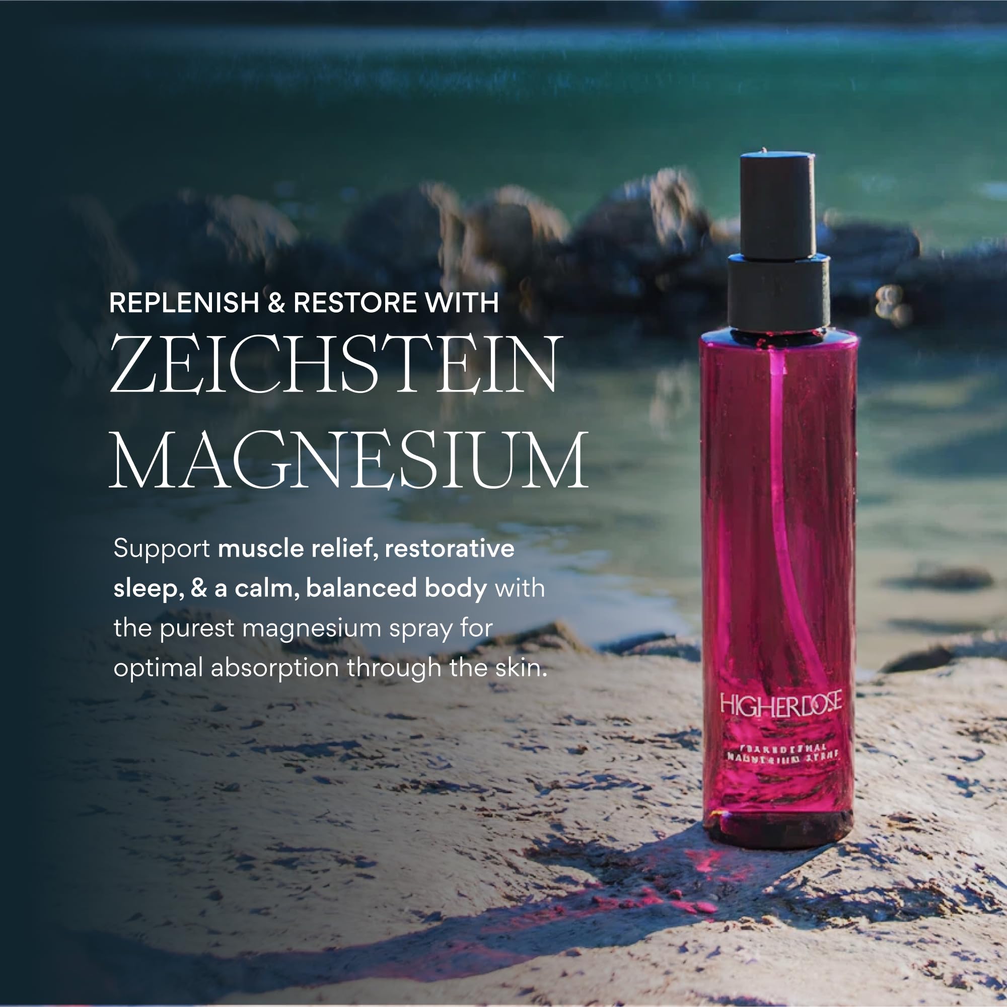 HigherDOSE Magnesium Oil Spray 318g with packaging