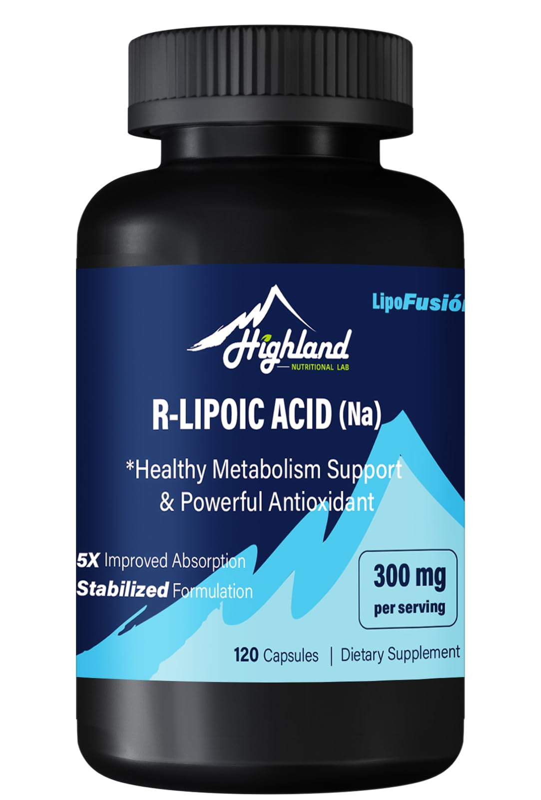 Highland Nutritional Lab Alpha Lipoic Acid Supplement front view