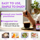 HIIHONE 8-in-1 Soursop Bitters Liquid Drops lifestyle shot with fruits