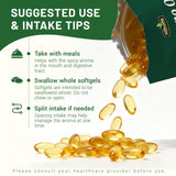 HIIHONE Oregano Oil Softgels in a hand for size comparison