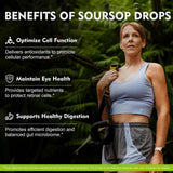 HIIHONE Soursop Bitters Liquid Drops lifestyle shot with glass of water