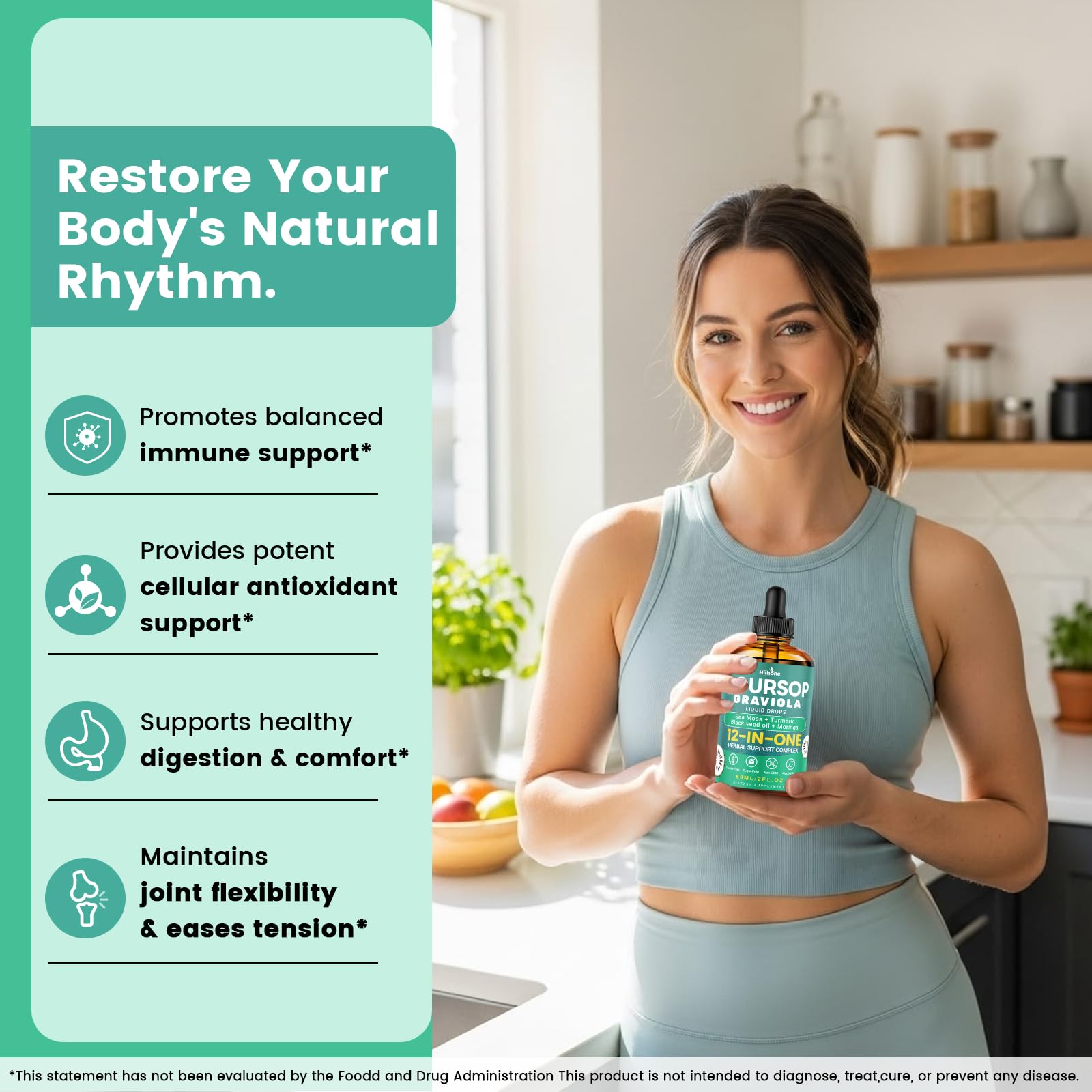 HIIHONE Soursop Herbal Liquid packaging details