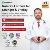HIILEATHY Shilajit Pro Max bottle with 60 capsules