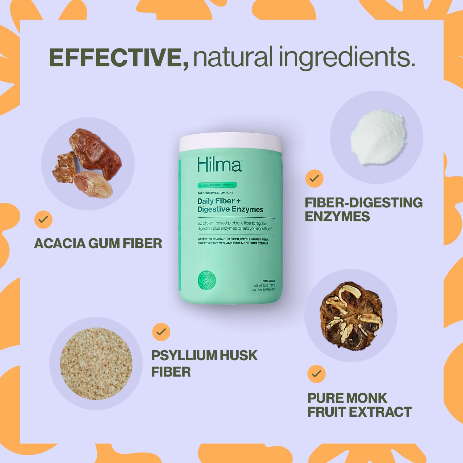 Hilma Multi-Enzymes Vegan Powder stirred into a smoothie