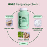 Hilma Pre + Probiotic Capsules back view with ingredient list