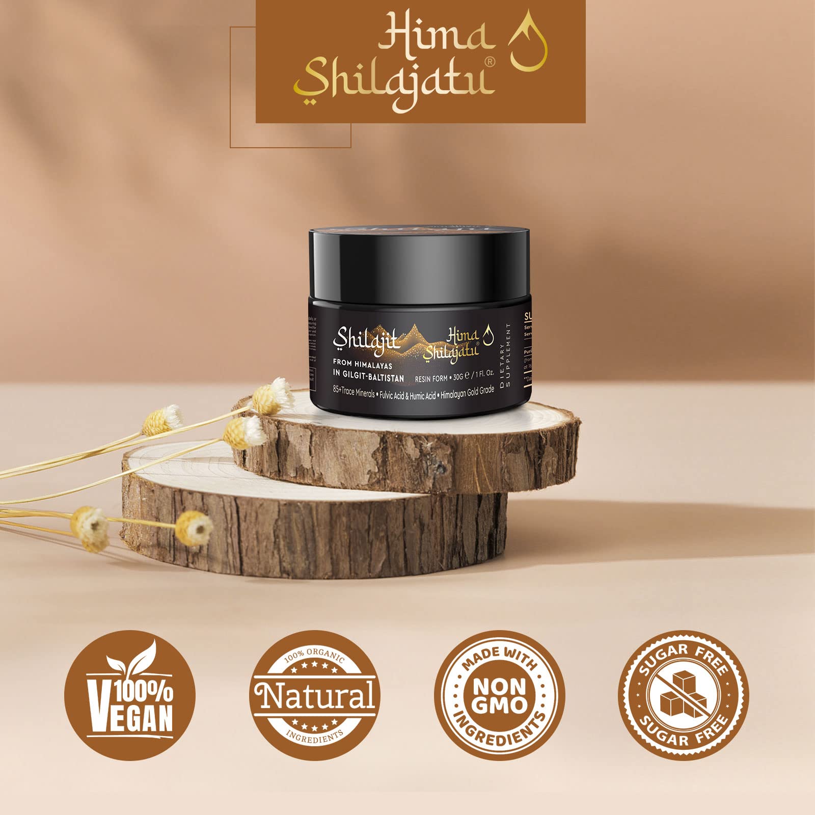 Hima Shilajatu Pure Shilajit Resin 240g packaging details