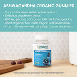 Himalaya Ashwagandha Gummies side view with nutrition facts