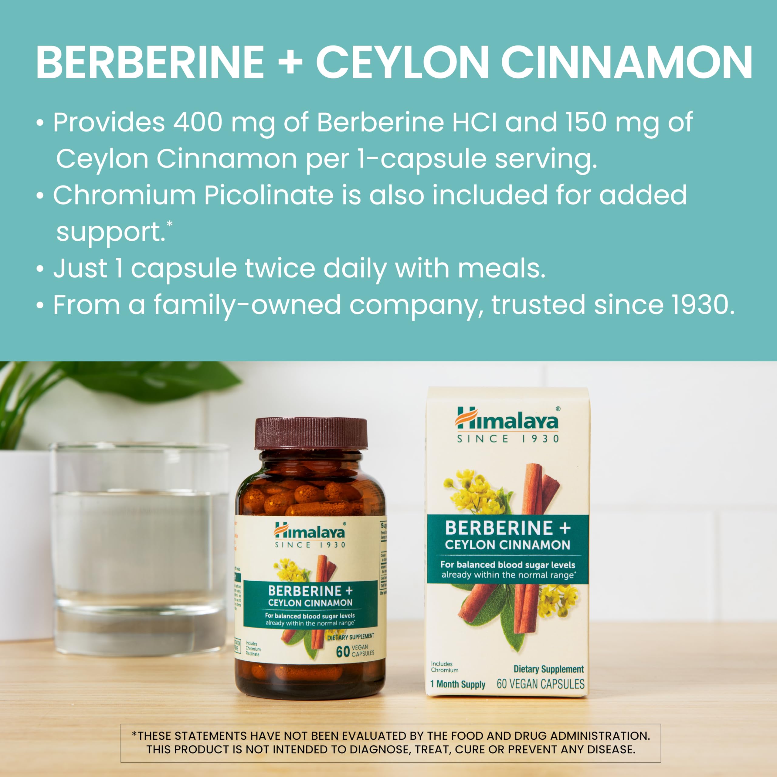 Himalaya Berberine Supplement side view of packaging