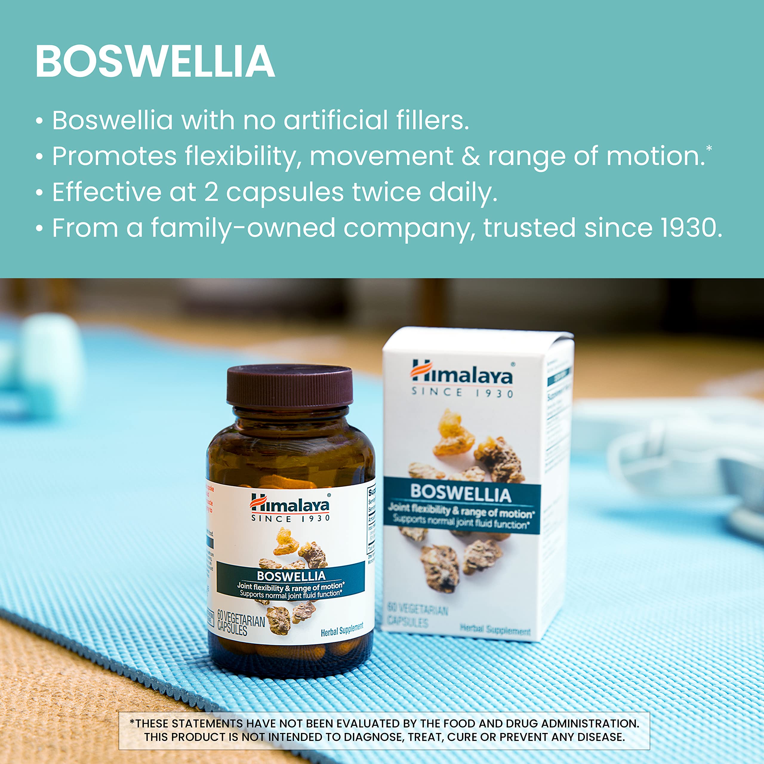 Himalaya Boswellia Serrata Capsules 250mg bottle with label