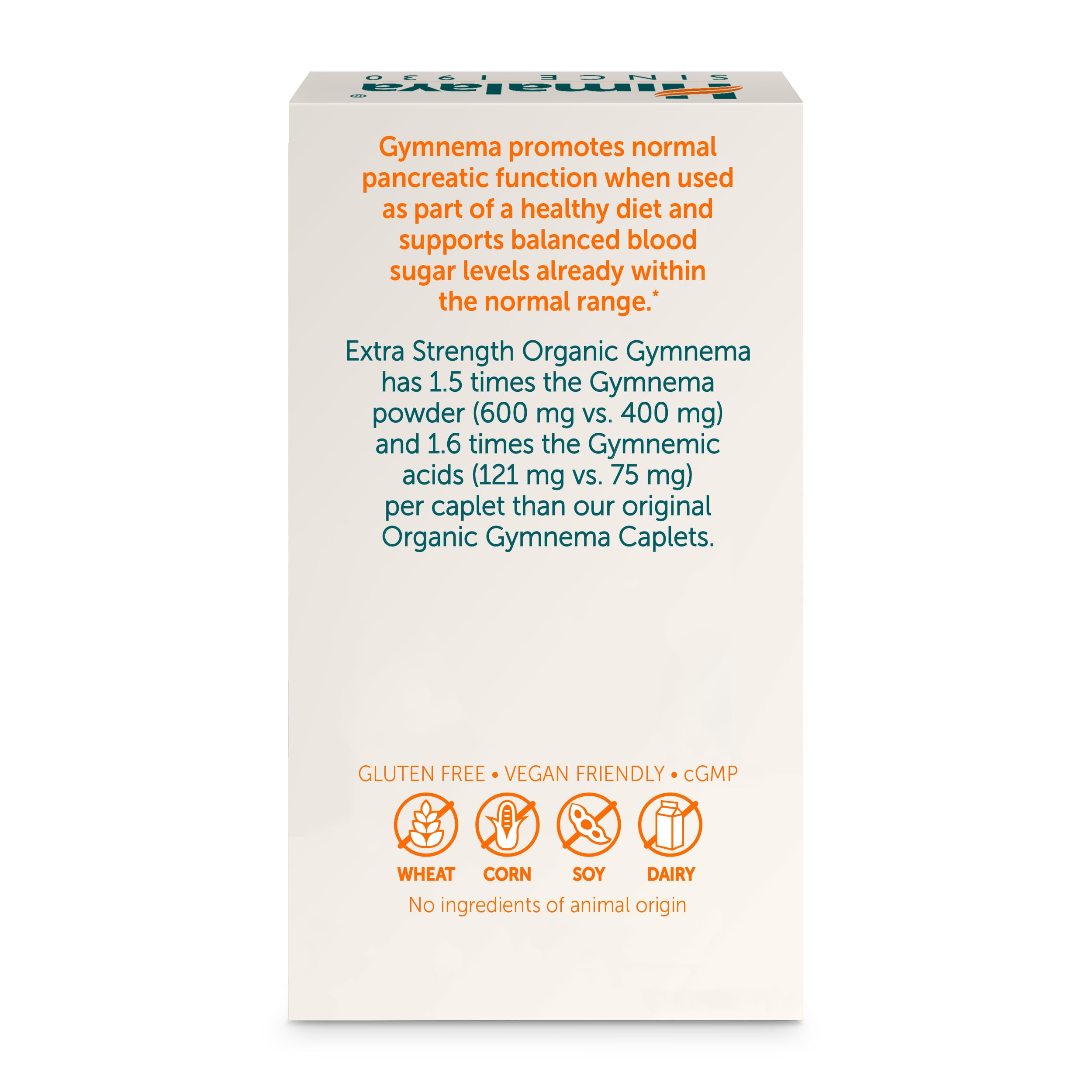 Himalaya Extra Strength Organic Gymnema 600mg Capsules with a measuring spoon