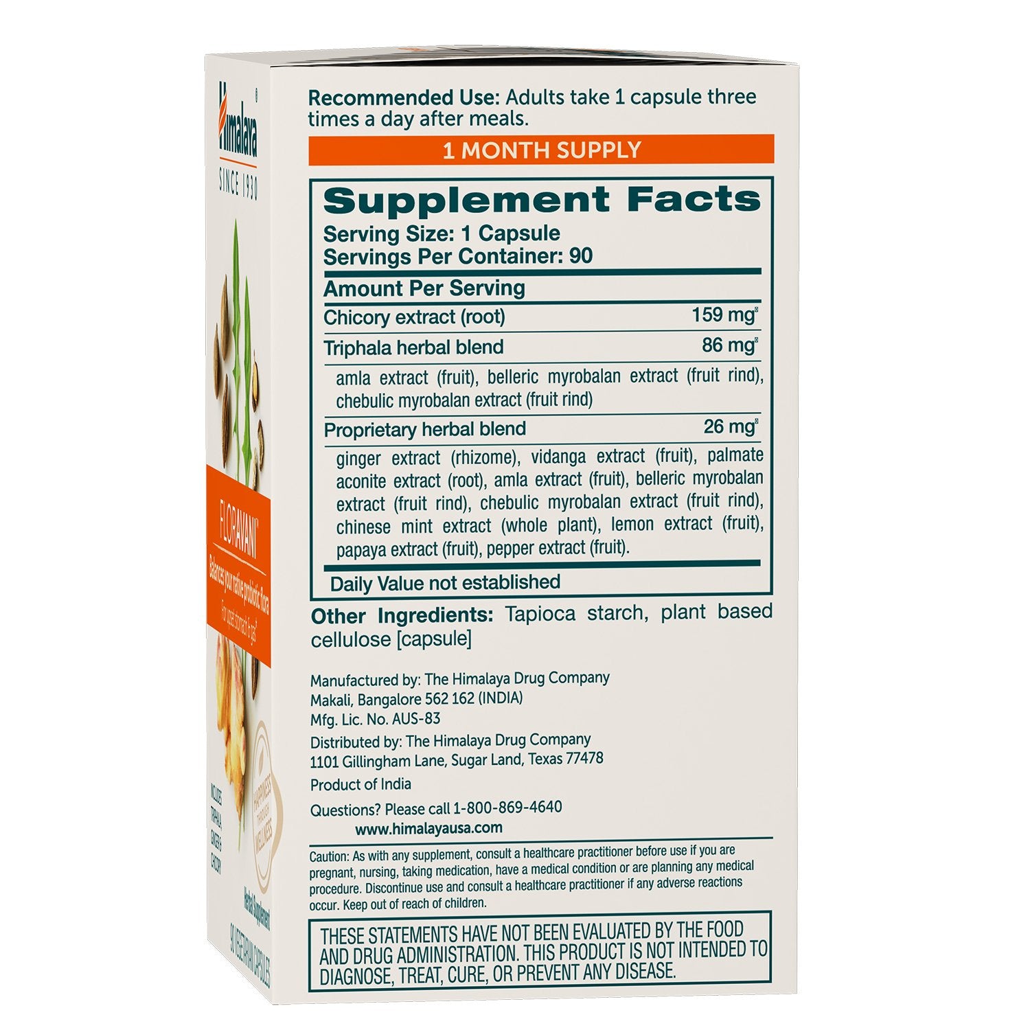 Himalaya FlorAvani Probiotic Supplement 227g side view