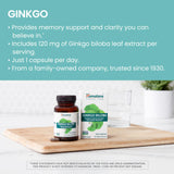 Himalaya Ginkgo Biloba 120mg capsules side view showing capsule details