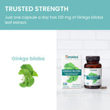 Himalaya Ginkgo Biloba capsules on a wooden table