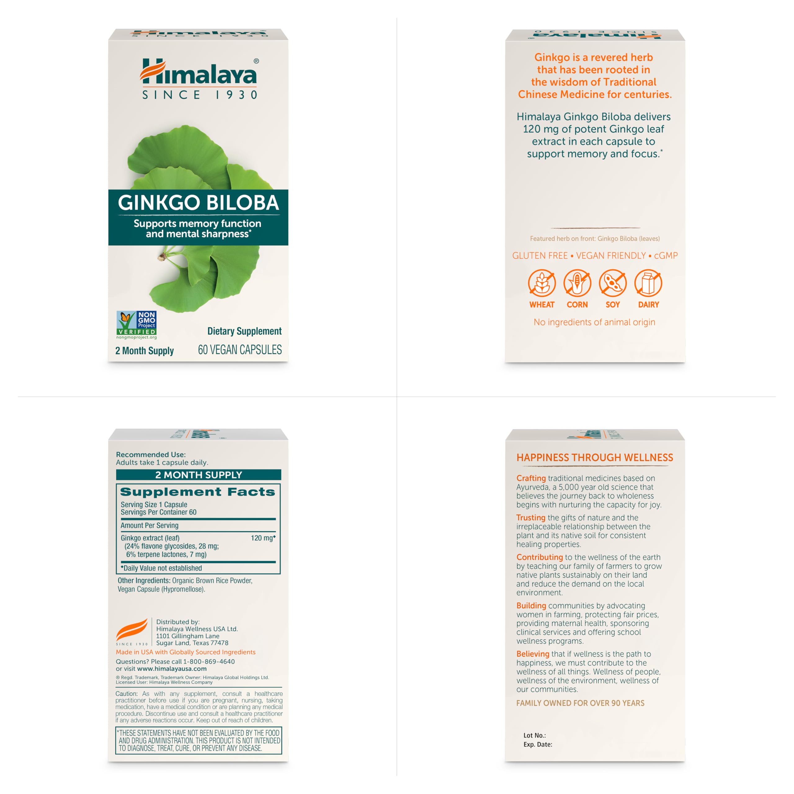Himalaya Ginkgo Biloba capsules with Ayurvedic herbs