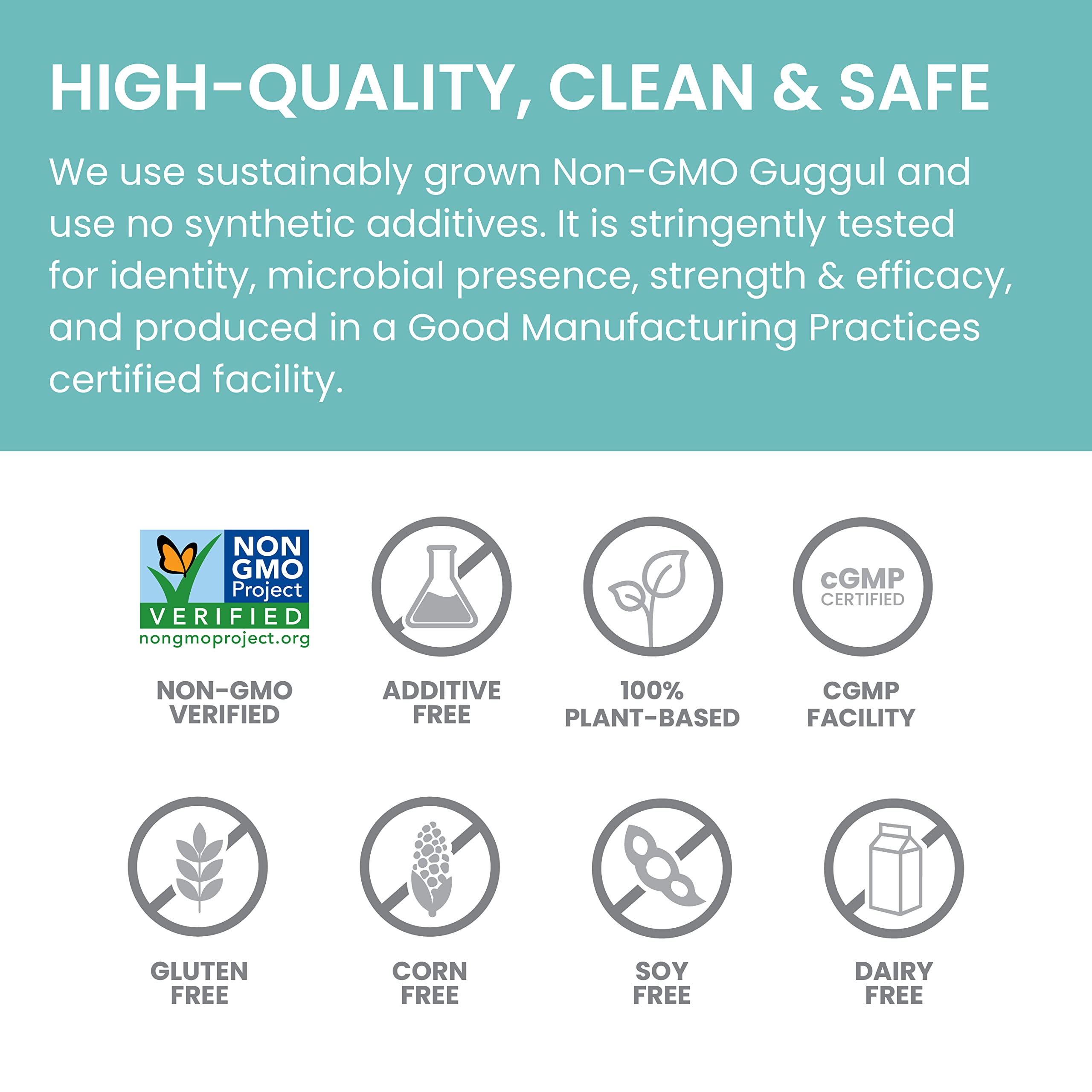 Himalaya Guggul Supplement ingredients close-up