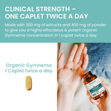 Himalaya Gymnema Sylvestre 700mg supplement on a wooden table