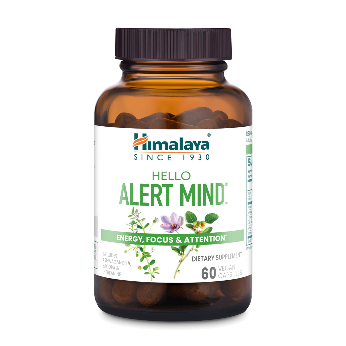 Himalaya Hello Alert Mind Brain Support Supplement front view